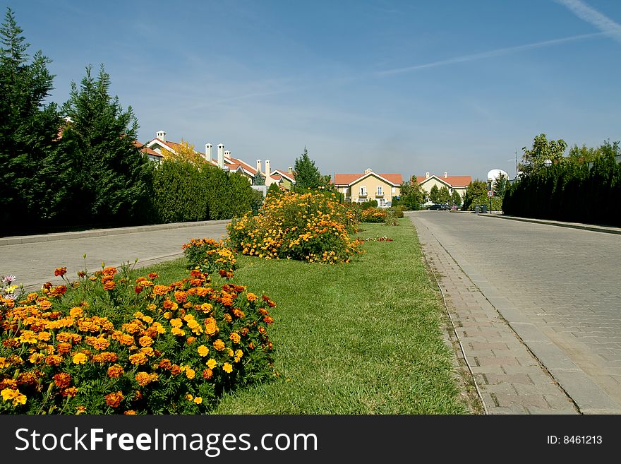 Beautiful entrance to some house neighbourhood. Beautiful entrance to some house neighbourhood