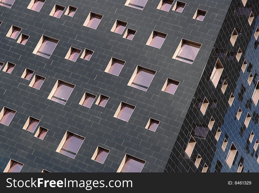 A close up of a modern building in Milan