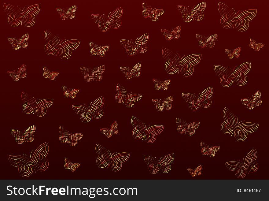Vector illustration of Butterfly Background