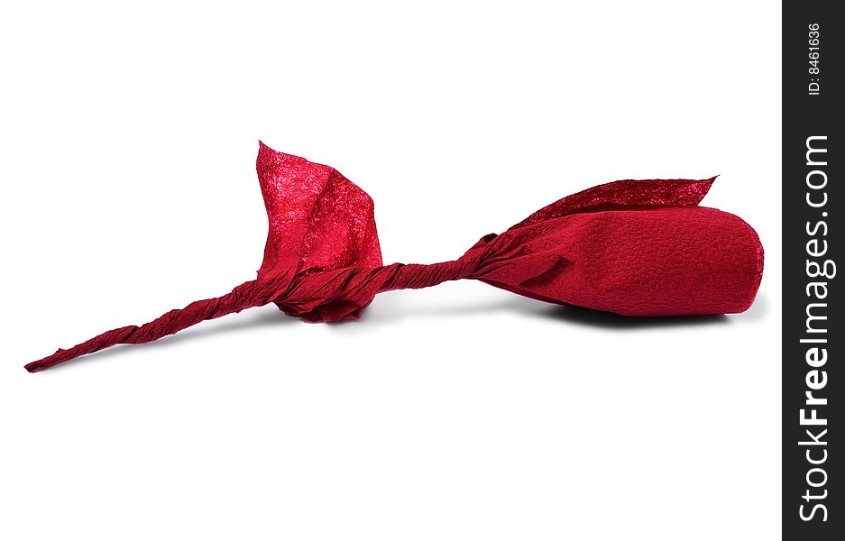 Red paper rose