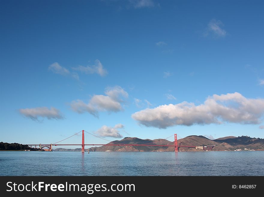 Early morning shot of the Golden Gate, one of the entry to the city of San Francisco, California (USA)