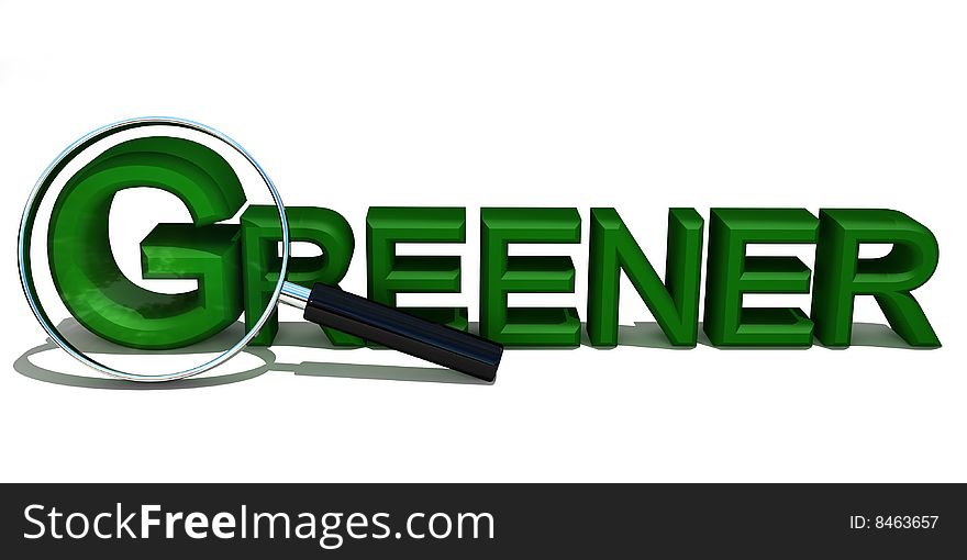 Magnifyingglass in environmental concept image. Magnifyingglass in environmental concept image
