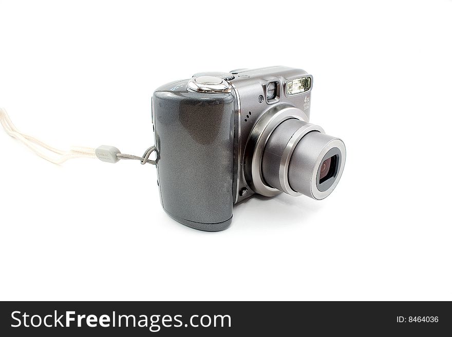 Digital camera isolated on white background