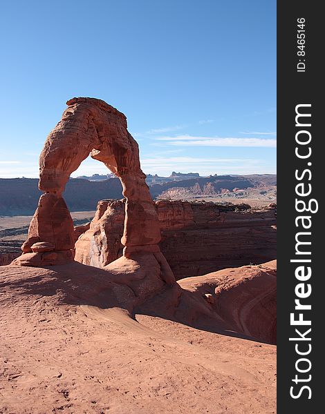 Delicate Arch just after sunrise. Arches National Park, Utah (USA)