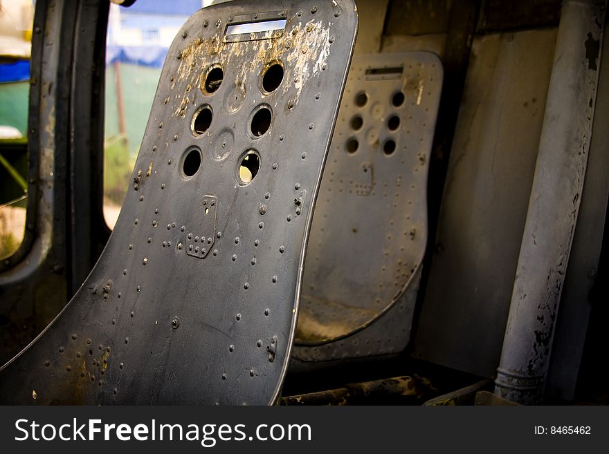 Old soviet light helicopter seats