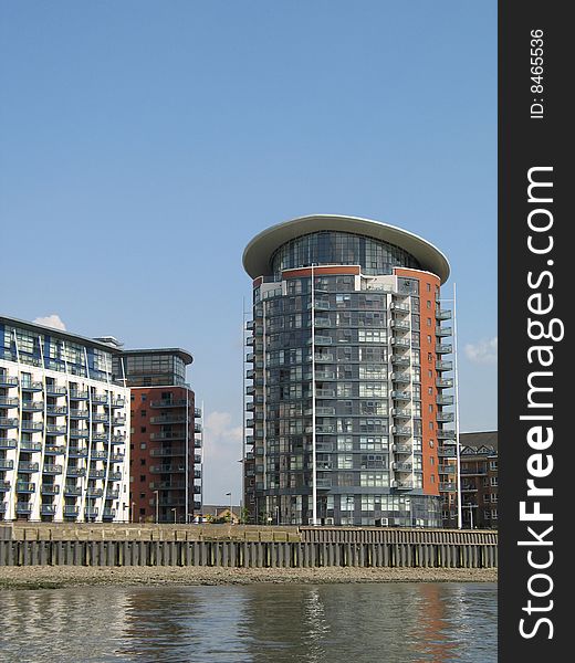 Modern condos by the water