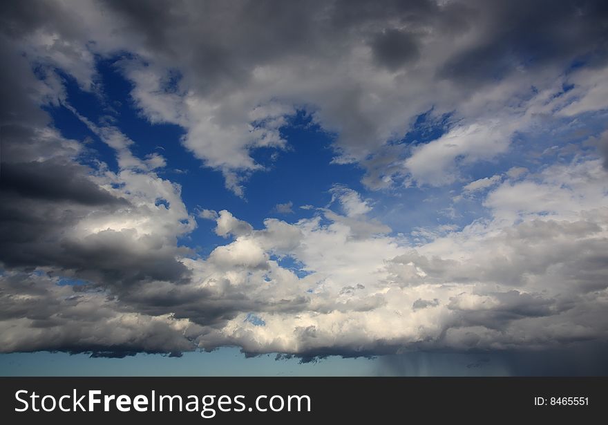 Cloudy sky after a summer storm. Location: Italy. Cloudy sky after a summer storm. Location: Italy