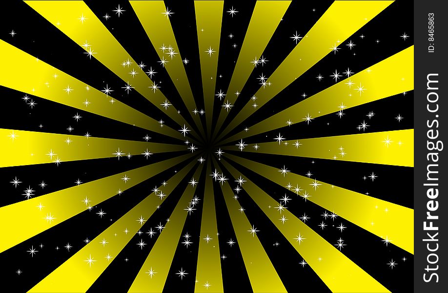 Yellow striped hole vector illustration