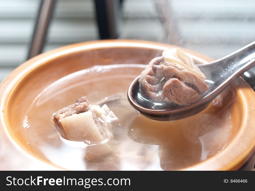 Chinese mutton pot in Taiwanese style, boiled without any sauce or anything that would color the soup. Chinese mutton pot in Taiwanese style, boiled without any sauce or anything that would color the soup.
