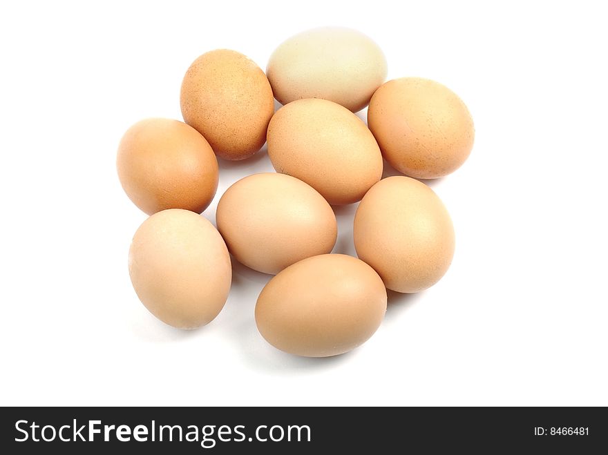 Group Of Brown Eggs.