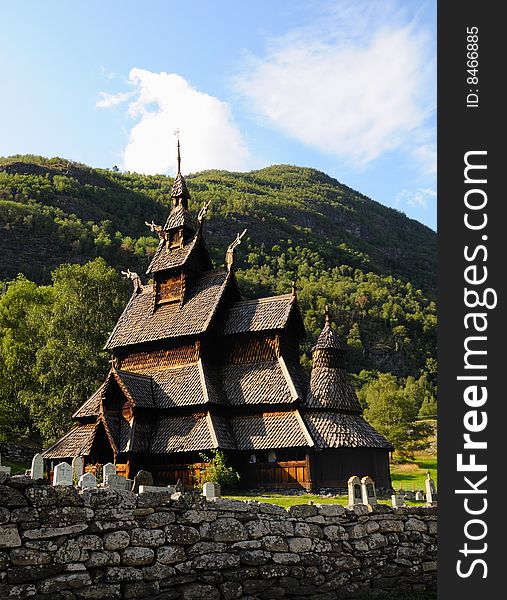 Borgund stave church, Western Norway. Built around 1100. Borgund stave church, Western Norway. Built around 1100