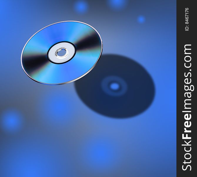 DVD edited in Photoshop to 3D view with shadow. DVD edited in Photoshop to 3D view with shadow