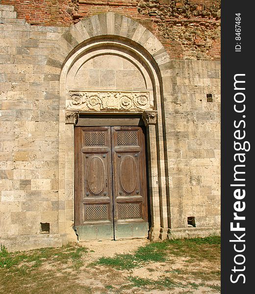 Ancient door of a  church