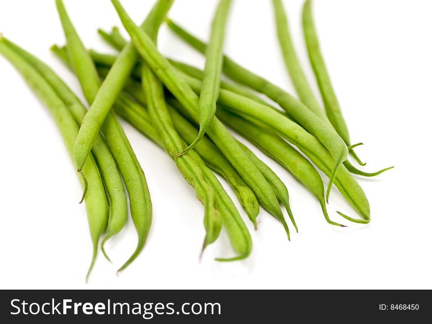 Fresh green beans ,close up.