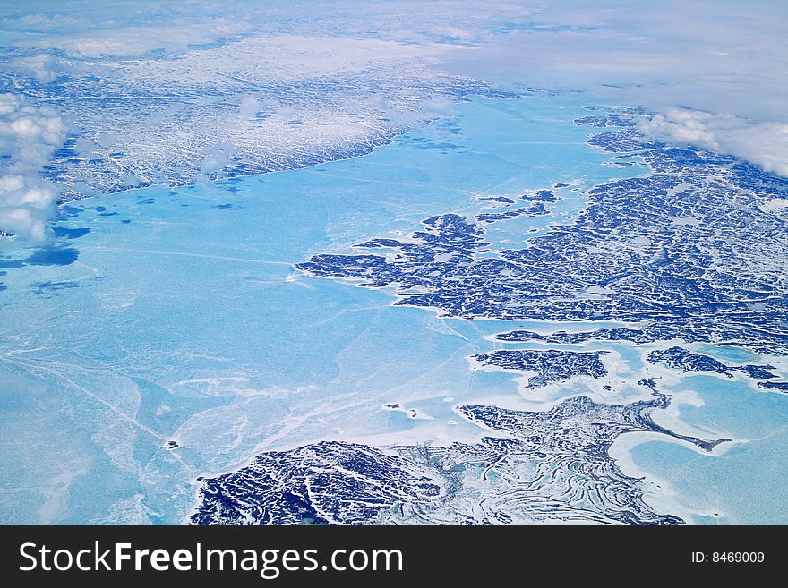 Ocean of ice by greenland coast. Ocean of ice by greenland coast