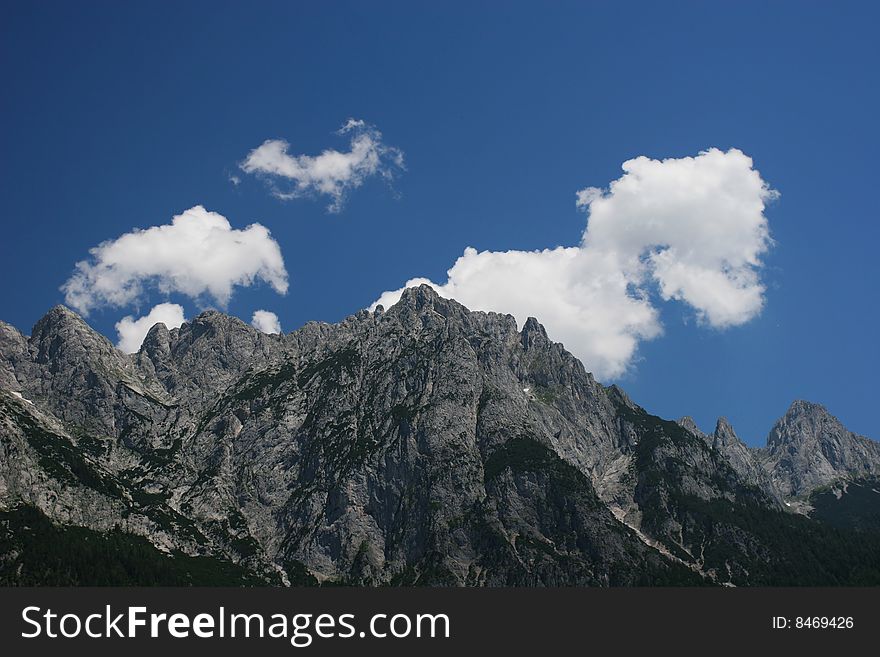 Mountain and cloudy sky (Alps, Salzburg, Austria)