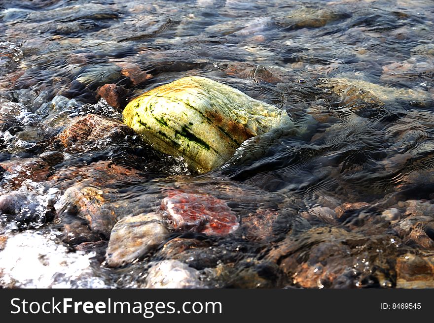 Pebbles on Side of Sea