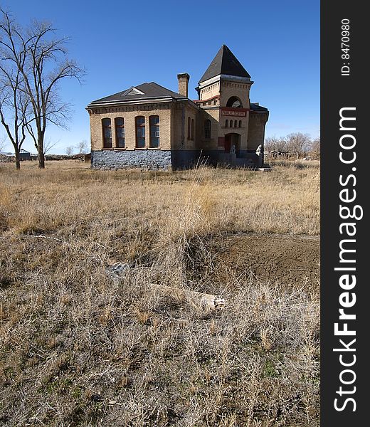 Old derelict school building in Deseret, Utah. Old derelict school building in Deseret, Utah