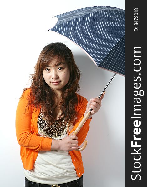 Young girl with umbrella