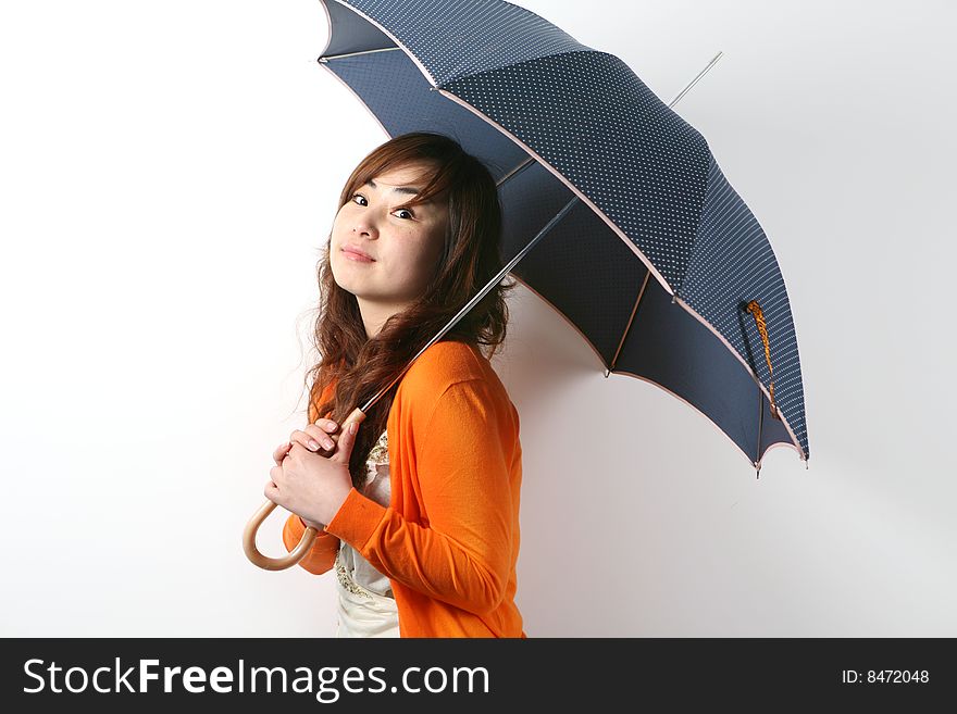 Young Girl With Umbrella