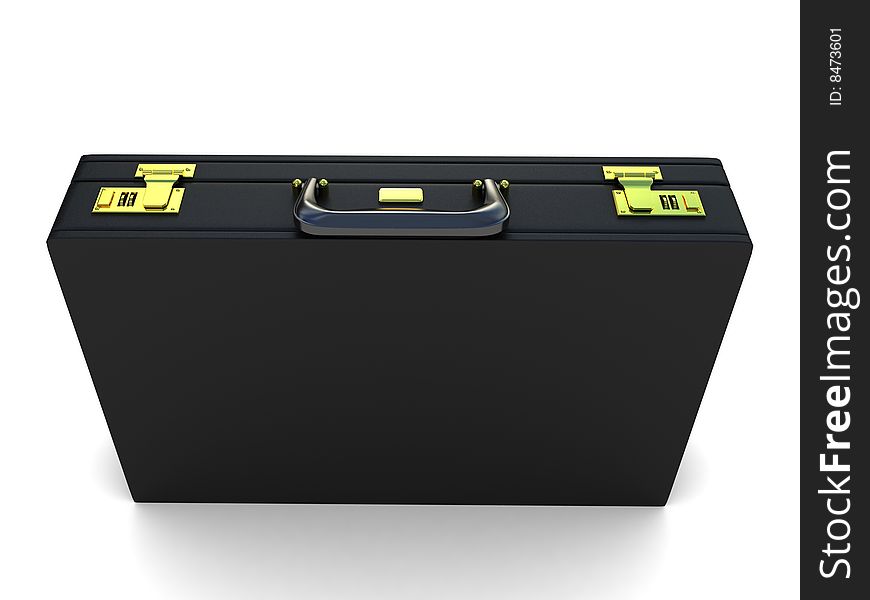 Three dimensional isolated office briefcase