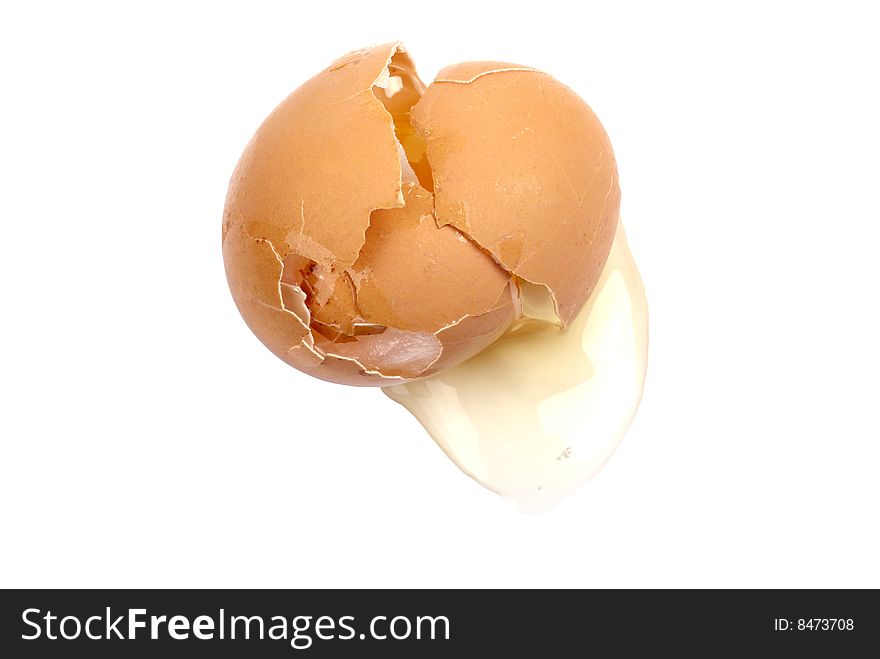 Cracked Brown Egg.
