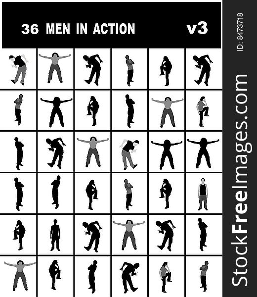 Men in action