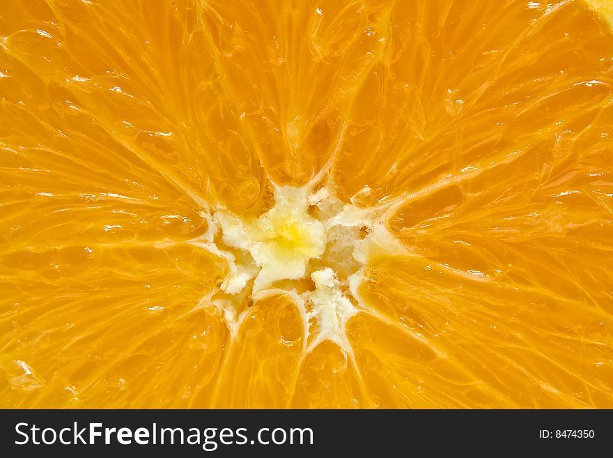 Cut of orange