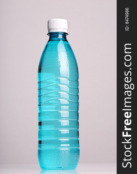 Plastic bottle of mineral water