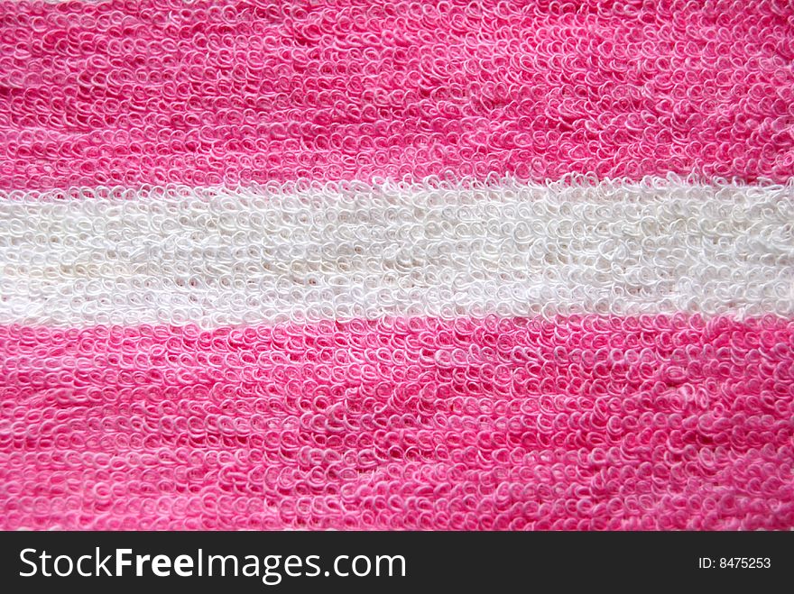 Pink Towel For A Bath.