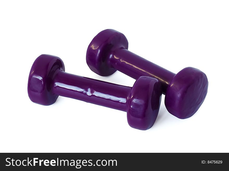 Sportive dumbbells for fitness. File iclude clipping path