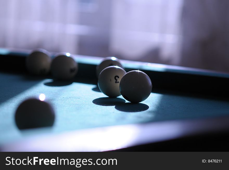 Pool's table in the morning rays