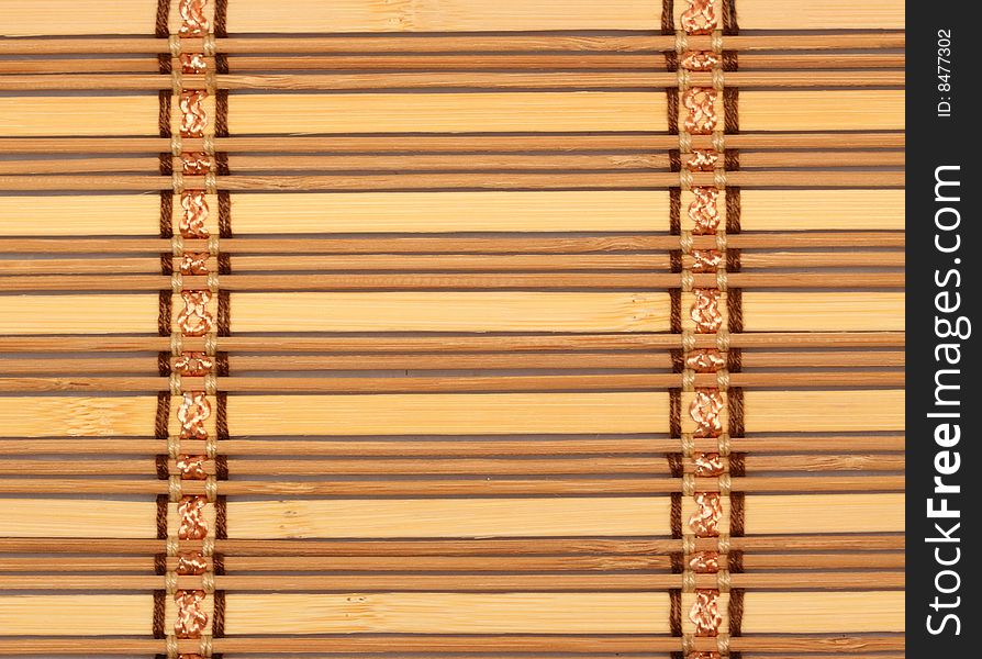 Wooden asian mat - natural background