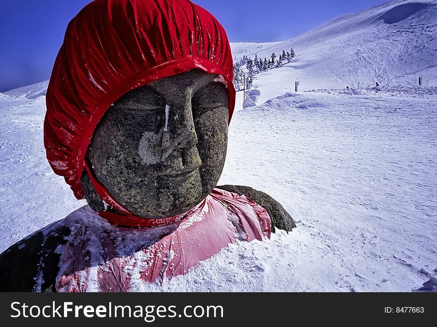 A Buddha On Winter Mountain