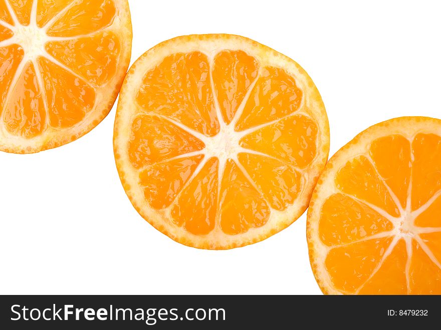 Three Tangerine Slices