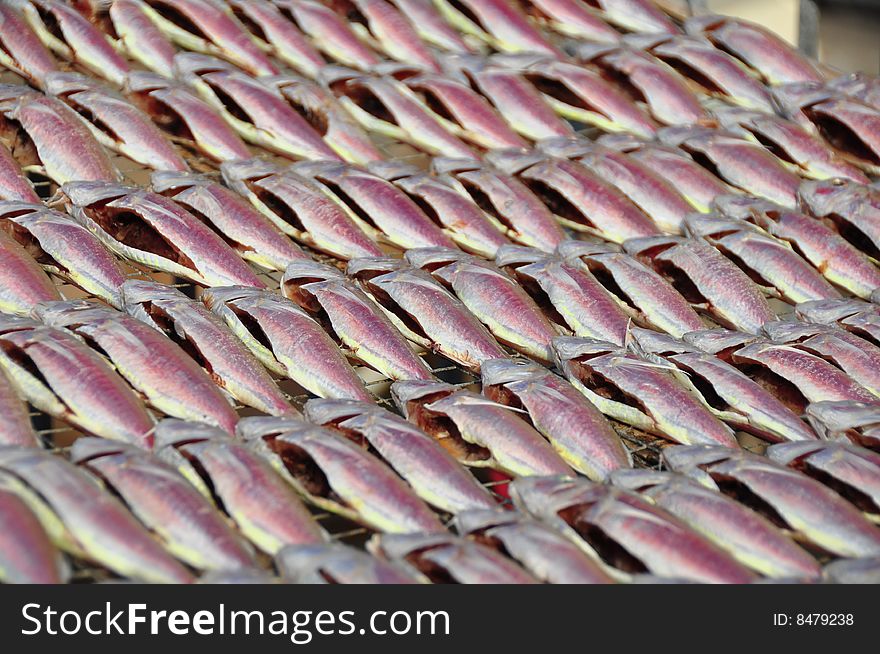 Dried fish in Hong Kong Cheung Chau, traditional method