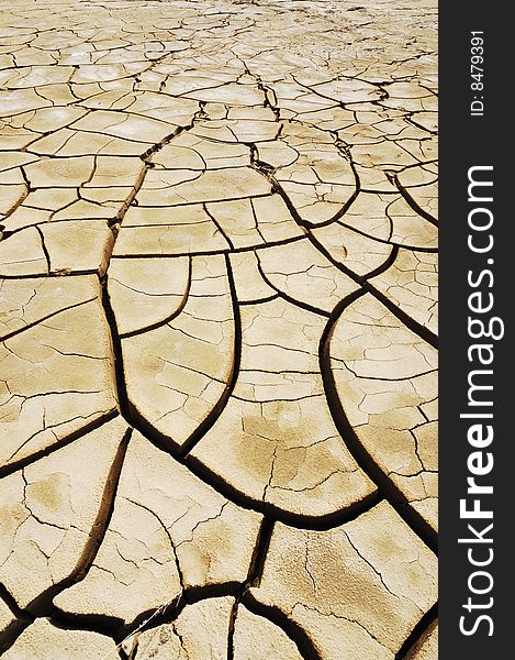 Dry soil background with cracks