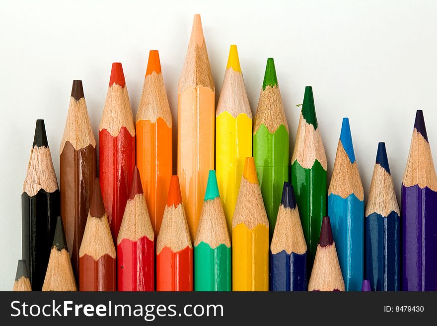 Stock photo: an image of school things: colored pencils. Stock photo: an image of school things: colored pencils