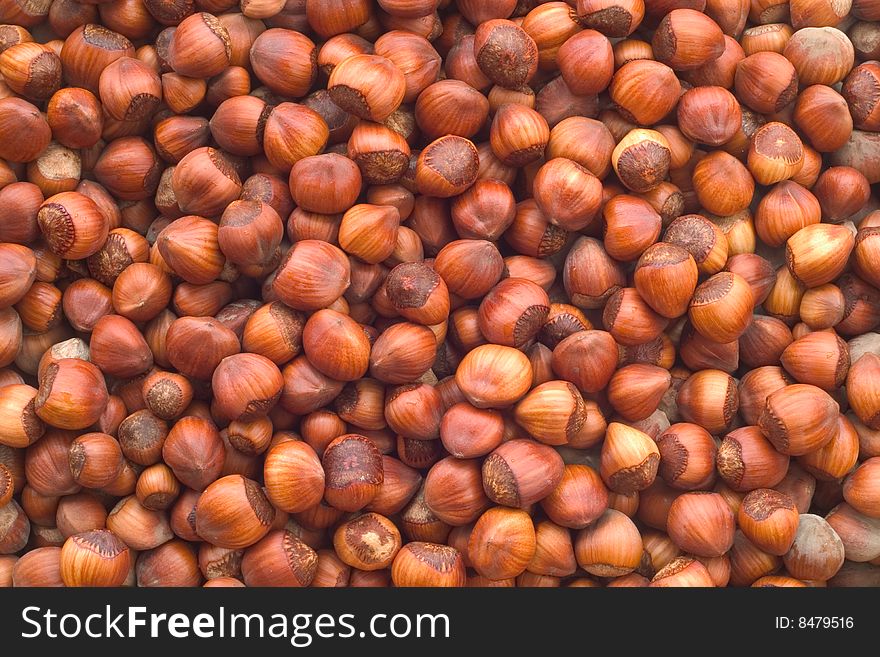 Details about hazelnuts drying in a basket