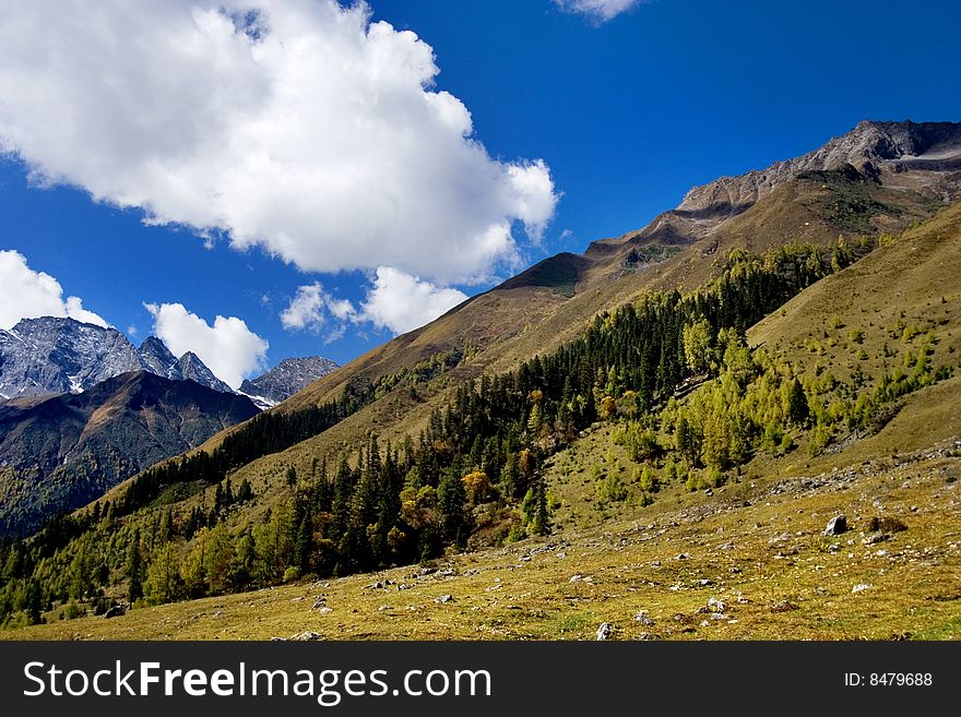 Day View Of Highland At Sichuan Province China