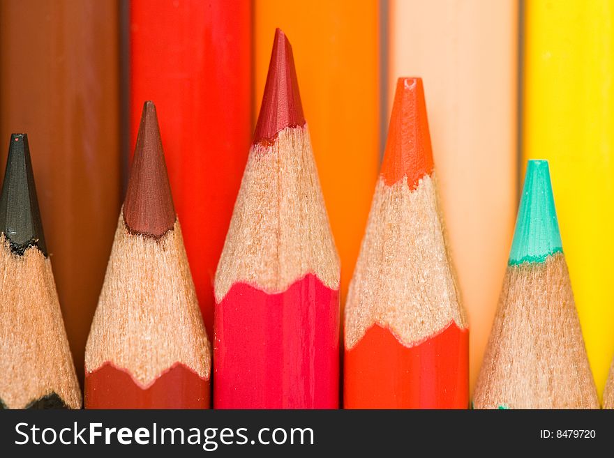 Stock photo: an image of coloured pencils