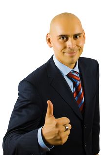 Businessman Show Thumb Up Sing Royalty Free Stock Photography