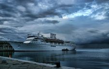 Ocean Liner In The Harbour Of Trieste Stock Image Ocean Liner In The Harbour Of Trieste Stock Image
