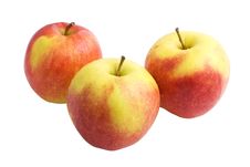 Three Red And Yellow Apples Royalty Free Stock Photos Three Red And Yellow Apples Royalty Free Stock Photos