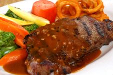 Steak With Vegetables Royalty Free Stock Photography Steak With Vegetables Royalty Free Stock Photography