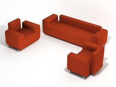 Sofa And Armchairs Royalty Free Stock Photos