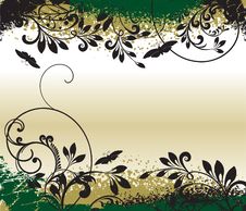 Floral Grunge Background Stock Image