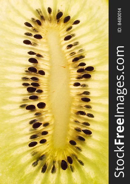 Details of the seeds of a kiwi