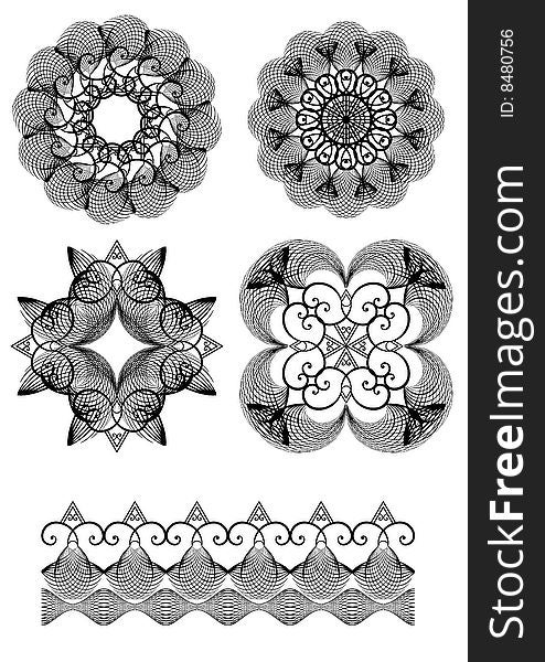 Set of decorative elements. There is in addition a vector format (EPS 8).