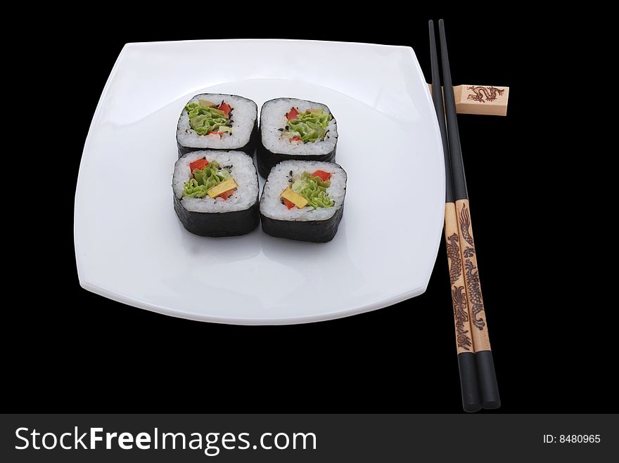 Sushi And Chopsticks